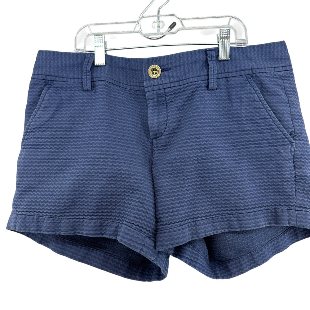 Lilly Pulitzer Callahan Shorts Textured Blue‎ Casual Everyday Size 8